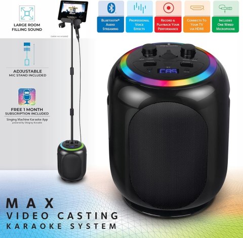 GŁOŚNIK KARAOKE SMC2035 SING CAST MAX BLUETOOTH BLACK