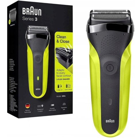 Golarka Braun Series 3 300s ZIELONA Wodoodporny