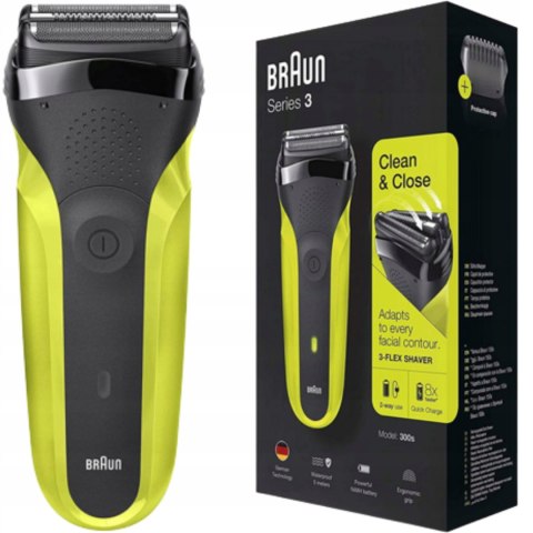 Golarka Braun Series 3 300s ZIELONA Wodoodporny