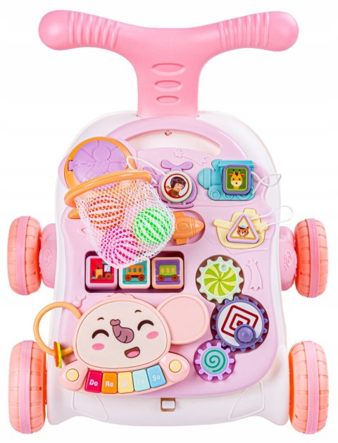 Interaktywny chodzik 2w1 ze zdejmowaną tablicą do zabawy i nauki LIUFASHI