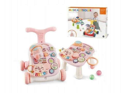 Interaktywny chodzik 2w1 ze zdejmowaną tablicą do zabawy i nauki LIUFASHI