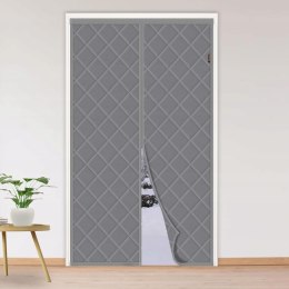 Magnetyczna termiczna kurtyna drzwiowa szara MAGZO 90 x 200 cm