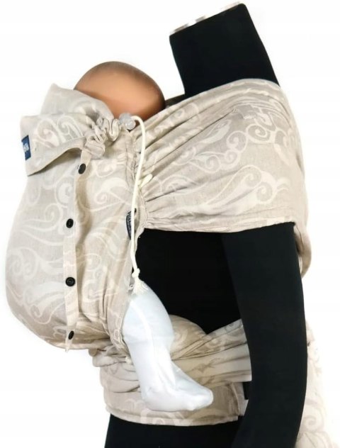 Nosidełko hybrydowe miękkie chusta Didymos DidyKlick 4u biel i beż