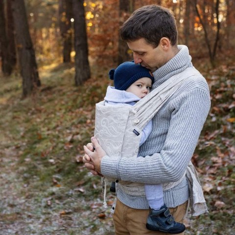 Nosidełko hybrydowe miękkie chusta Didymos DidyKlick 4u biel i beż