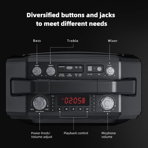 PRZENOŚNY GŁOŚNIK MIFA M520 100W BLUETOOTH USB AUX