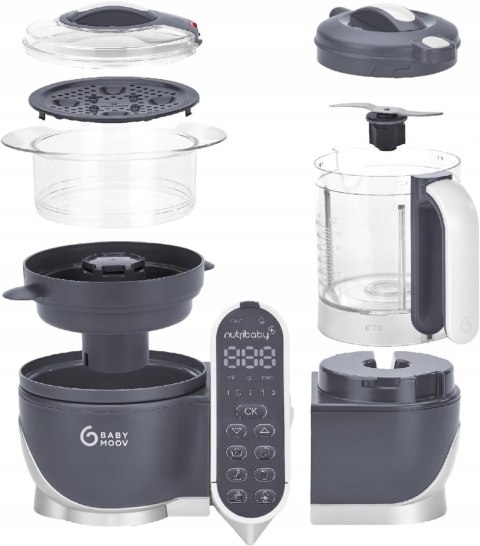 Robot kuchenny Babymoov Nutribaby szary parowar blender 5w1 500W szary