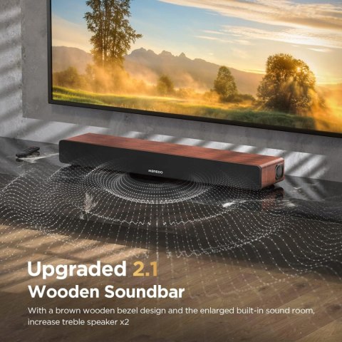 SOUNDBAR MEREDO D47 2.1 165W BLUETOOTH WOOD