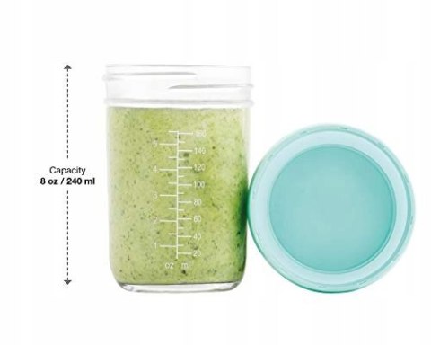 Szklane słoiczki na żywność Babymoov Babydols 240 ml 4 szt. kolorowe