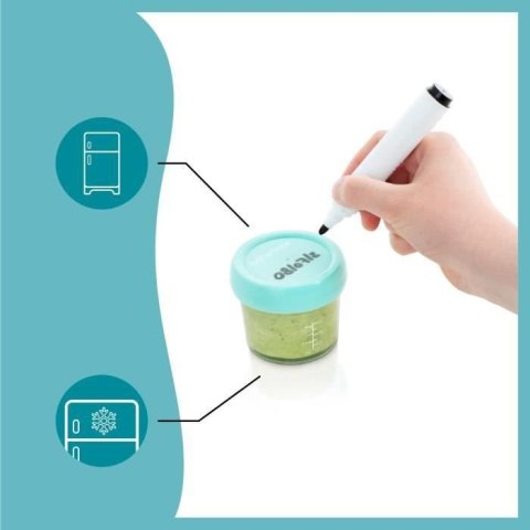 Szklane słoiczki na żywność Babymoov Babydols 240 ml 4 szt. kolorowe