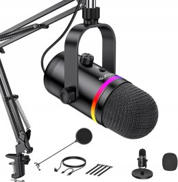 Mikrofon pojemnościowy studyjny tecurs B0C3GVP2PM RGB