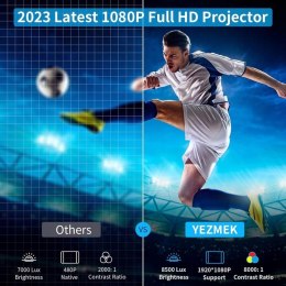 Projektor LCD YEZMEK AK01 FULL HD 1080P 7500 LUMENÓW USB HDMI