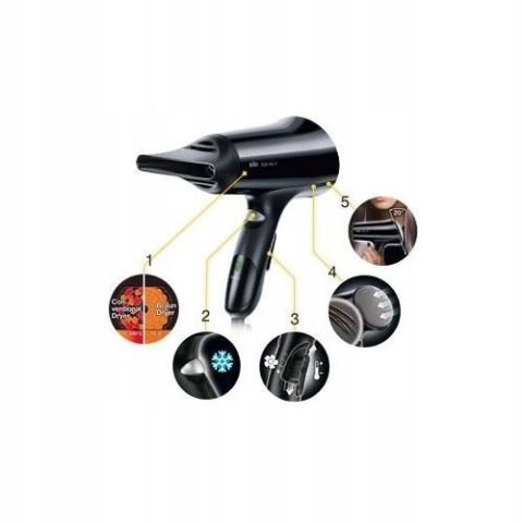 Suszarka do włosów Braun Satin Hair 7 BRHD785E SensoDryer 2000 W czarna