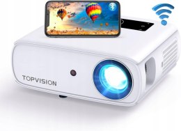 Projektor LED TOPVISION JQ818B biały 9500L 1080P HDMI MEGACHIT ZOBACZ
