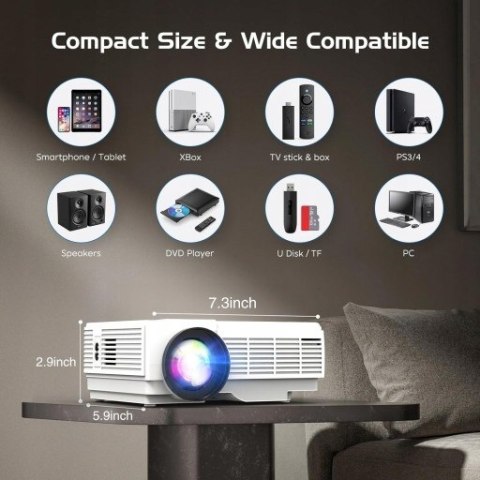 Projektor DR Q HI-04 DO FILMÓW IDEALNY OKAZJA HIT HDMI - EKRAN W ZESTAWIE