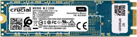 Dysk SSD Crucial MX500 500GB M.2 GW FV OKAZJA HIT!