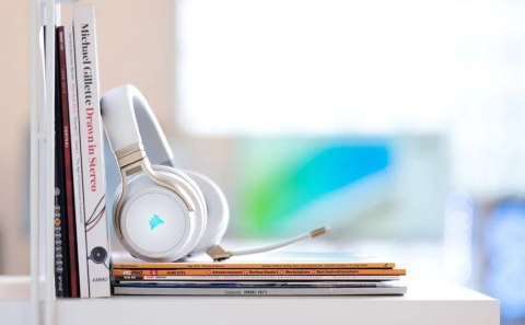 Słuchawki bezprzewodowe nauszne Corsair Virtuoso RGB Pearl