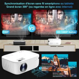 PROJEKTOR FULL HD 1080 SOTEFE 400 ANSI 4K Bt WIFI IOS MAX PC ANDROID TV 9.0