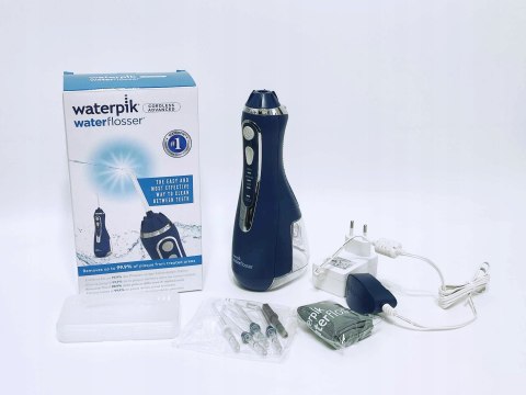 Irygator Waterpik WP-563EU bezprzewodowy odcienie niebieskiego BEZ KOŃCÓWEK