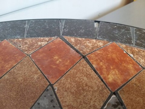 Zdobiony stół Siena Garden mozaika okrągły Ø60 cm, 70 x 70 x 69,5 cm