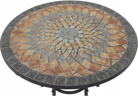 Zdobiony stół Siena Garden mozaika okrągły Ø60 cm, 70 x 70 x 69,5 cm