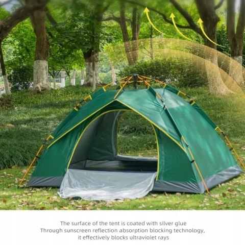 Dwuosobowy namiot błyskawiczny One minute tent zielony 200 x 150 x 110 cm