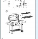 Grill Chef 11510 Grill węglowy na kółkach 110 x 155 x 67 cm - czarny