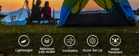 Namiot kempingowy 2 osobowy Bessport Free 2P Zielony