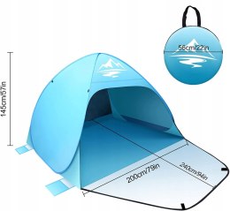 Namiot plażowy Bfull Pop Up Tent niebieski dla 2-3 osób