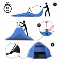 Namiot turystyczny Lumaland Outdoor Pop Up 3-osobowy niebieski