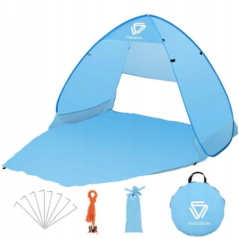 Plażowy namiot typu Pop up Vigorun 2-3 osobowy niebieski
