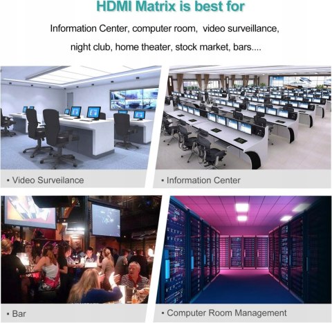 Rozgałęźnik i przełącznik Ligawo 3080043 HDMI HDR Matrix 4x4