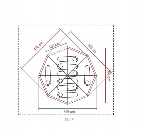 Namiot turystyczny Coleman Octagon 8 Blackout