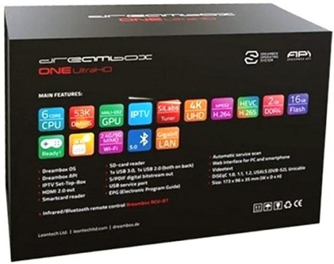 Dekoder DVB-C, DVB-S, DVB-S2, DVB-T, DVB-T2 Dreambox One UltraHD Dekoder DVB-C, DVB-S, DVB-S2, DVB-T, DVB-T2 Dreambox One UltraHD