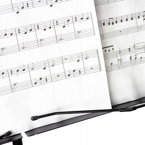 Windsor Regulowany składany stojak na nuty z futerałem, czarny, lekki