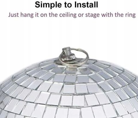 Lustrzana kula dyskotekowa 20 cm idealna na imprezę lub efekt świetlny