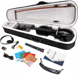 Skrzypce elektryczne Vangoa Electric Violin 4/4 - smyczek, struny, kabe