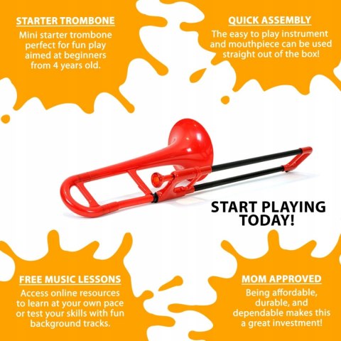 Pbone plastikowy mini puzon - czerwony