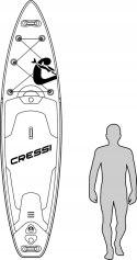 Deska SUP Cressi Jet Cruise DC iSUP 11'2' BOGATO WYPOSAŻONA