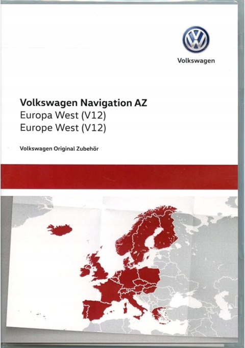 Mapa do nawigacji Europa WEST Volkswagen RNS315 karta pamięci SD 12V