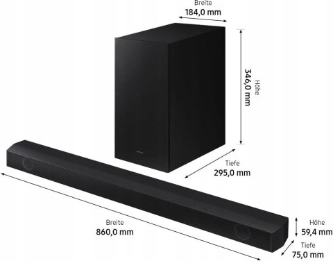 SOUNDBAR SAMSUNG HW-B540 2.1 360W BT BLACK