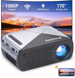 ANTMAP Mini rzutnik, projektor z WiFi Video Beamer Full HD 1080p HDMI/PS4