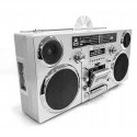 Boombox Odtwarzacz CD GPO Brooklyn srebrny