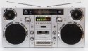 Boombox Odtwarzacz CD GPO Brooklyn srebrny