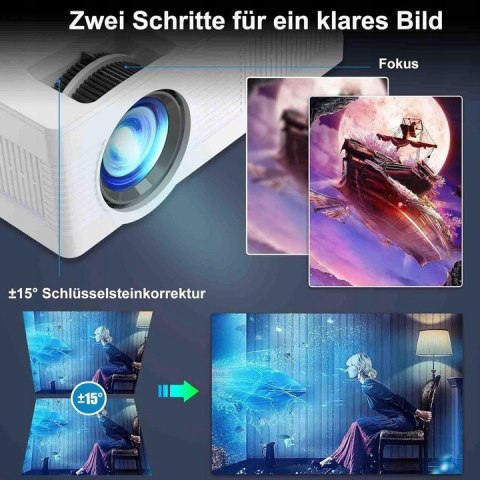 Projektor Comaogo T0001 9500 lumenów 1080p HDMI