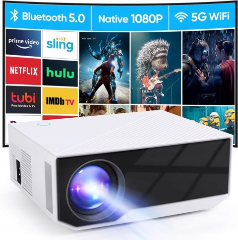 Projektor Wielio GC06 500 ANSI Native 1080P, 15000 lumenów,wideo 4K