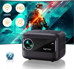 Projektor z autofokusem 1080P TOPTRO TR25 15000 lumenów WIFI BLUETOOTH