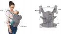 Nosidełko ergonomiczne dla dziecka do 20 kg kaptur HUGGY Kinderkraft szary