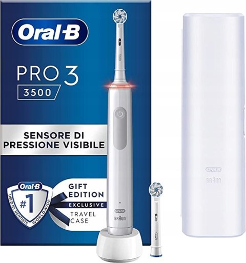 Szczoteczka elektryczna Oral-B Pro 3 3500 biała ETUI W ZESTAWIE