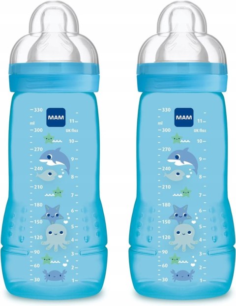 Butelki MAM Baby Easy Active 2 x 330 ml niebieskie