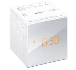 Radio Radiobudzik AM FM Sony ICF-C1 Drzemka Zegar Biały